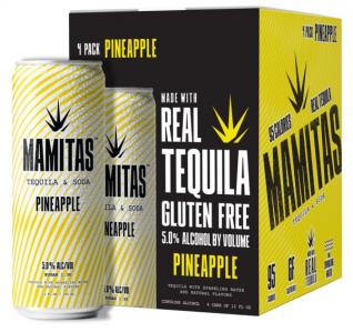 Mamitas - Pineapple Tequila & Soda (4 pack cans) (4 pack cans)